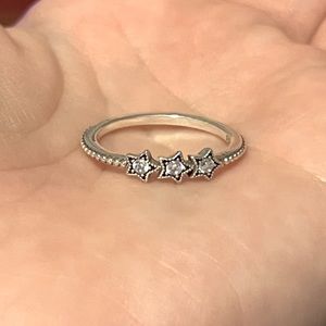 Authentic Pandora Sterling Silver Celestial Stars Ring (Size 7 US, 54 EUR)